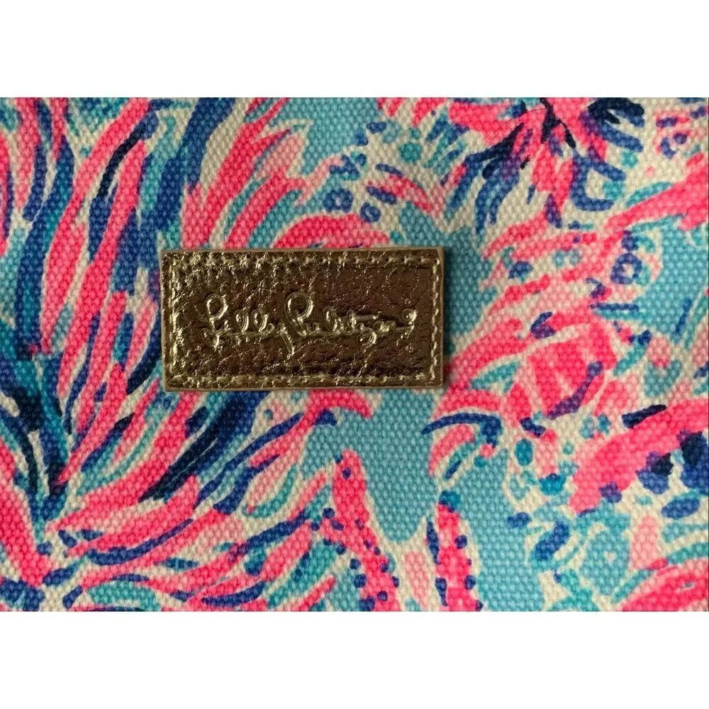 NEW NWOT Lilly Pulitzer SEEK & SEA Drawstring WICKER TOTE BAG beach pool